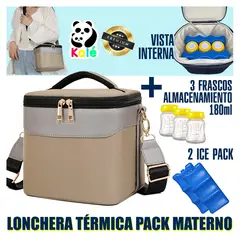 KALE - Pack Cooler Bolso Lonchera Térmica Materna