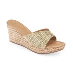 VIA UNO - Sandalias 2B3609-2 Gold - Mujer