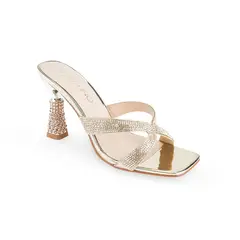VIA UNO - Sandalias 8T128-10P Gold - Mujer