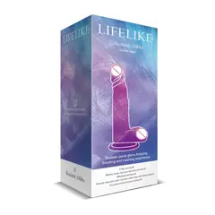 DR PINKY - Dildo Realista Consolador Naranja de Silicona 20.5 x 3.7cm Brilla en Oscuridad