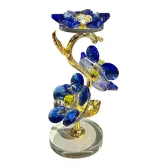 GIADE - Adorno Flores Azules de Vidrio 12cm