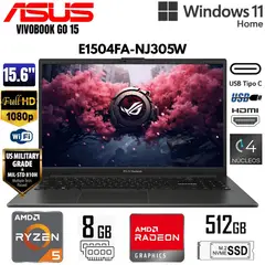 ASUS - Laptop Vivobook Go15 E1504FA-NJ305W 15.6" FHD AMD Ryzen 5 512GB SSD 8GB WIN 11