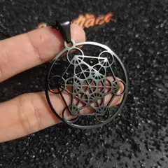 WATTACA - Collar Metatrón Negro Acero Inoxidable - Joyas