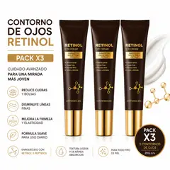 BIOAQUA - PACK 3 CONTORNO DE OJOS RETINOL 20G