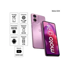 MOTOROLA - CELULAR MOTO G24 4GB RAM 256GB ROM - LAVANDA
