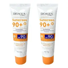 BIOAQUA - PACK 2 BLOQUEADOR SOLAR 90+ 50G