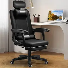 GENERICO - Silla de Oficina Ergonómica con Cojín y Reposacabeza