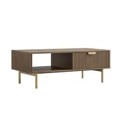 R&R MUEBLES - Mesa de Centro Tanzaburou Marrón