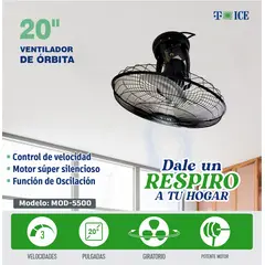 GENERICO - Ventilador techo orbital T-ICE 20 pulgadas