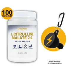 GOLDEN - CITRULLINE MALATE CITRULINA MALATO 21-300G LABS + PORTASUPLEMENTO