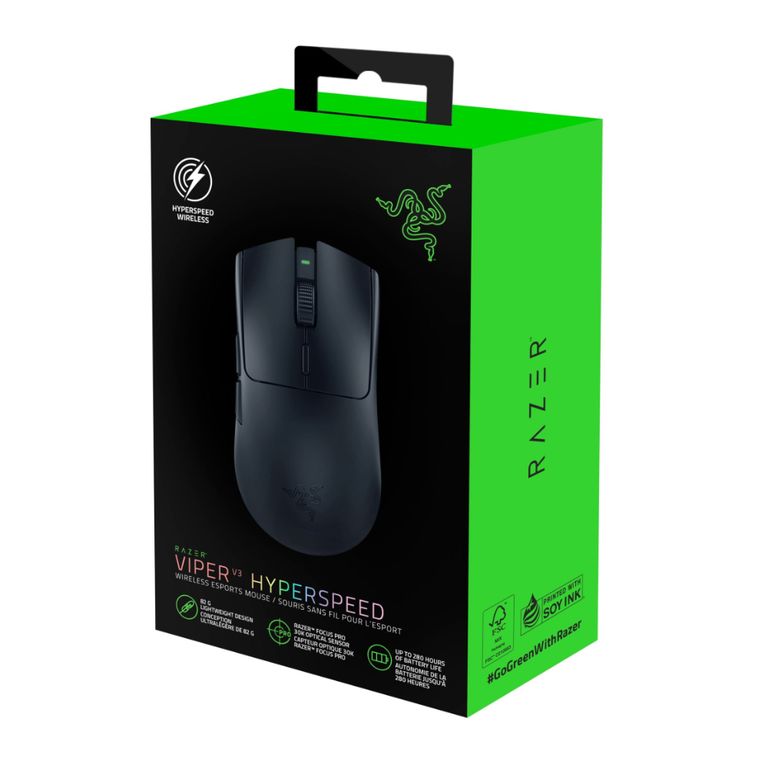 Mouse Viper V3 Hyperspeed 30k Dpi 280h Inalambrico Color Negro