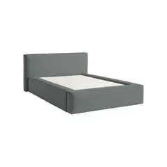 MUEBLES MACRUMO - Cama tapizada Vrasa - King Gris oscuro