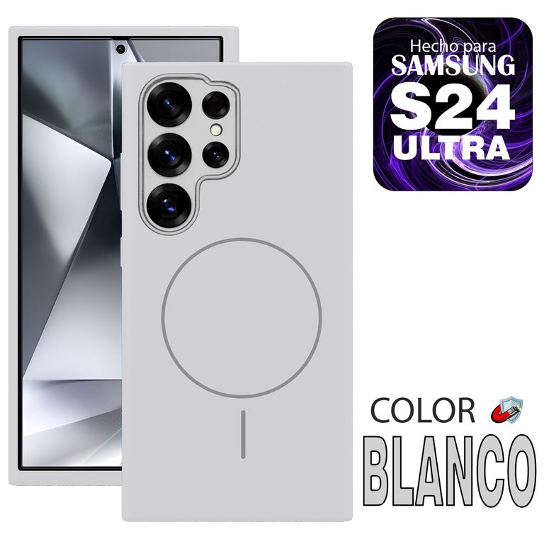 Case MagSafe Compatible para Samsung S24 ULTRA Blanco