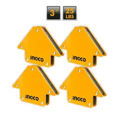 INGCO TOOLS - Pack x 4 Unidades Escuadra magnética 3" para Soldar Ingco