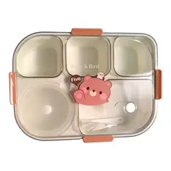 GENERICO - Lonchera Hermetica Kawai Bear and Bird Practica Tierna y Funcional