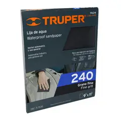 TRUPER - Lija de agua grano 240 de carburo de silicio - 11624