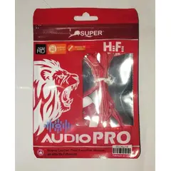 GENERICO - AUDIFONOS CON CABLE ROJO PRO