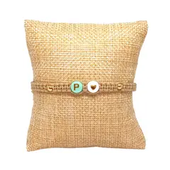 LUCYANA JOYAS Y ACCESORIOS - Pulsera Mujer de Hilo Nombre Letra Inicial P y Corazón - Joyas Lucyana