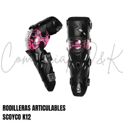 SCOYCO - RODILLERAS K12 ROSA MOTO-CICLISMO