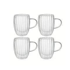 GENERICO - Taza con doble fondo 350 ml SET de 4