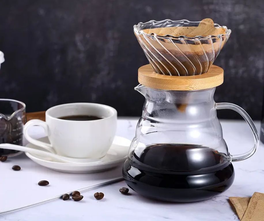 KIT v60 base de madera + decanter 600 ml GRATIS filtro