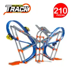 MAGNETICS - Pista de carrera magnética 210 piezas antigravedad dinosaurio MAGNETIC TRACK