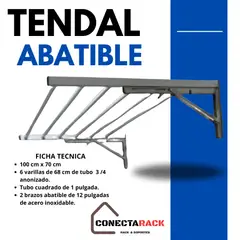 NACIONAL - Tendedero Abatible de Aluminio de alta calidad