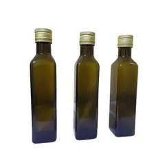 NO LOGO - BOTELLAS DE VIDRIO 250ML AMBAR CUADRADO CAJA X 60 UND