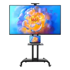 U BUY - Soporte Tv Con Ruedas Portátil Ajustable De Piso 35 A 75