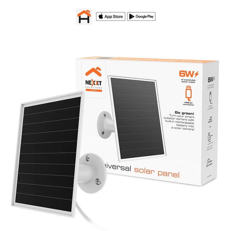 PANEL SOLAR PARA CAMARAS DE EXTERIOR QUE CUENTEN CON BATERIA INTERNA NEXXT
