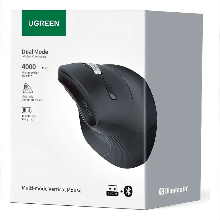 Mouse MU008 Ergonómico Inalámbrico 4000dpi Bluetooth