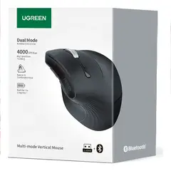 UGREEN - Mouse MU008 Ergonómico Inalámbrico 4000dpi Bluetooth