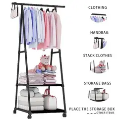 GENERICO - Organizador De Ropa Estante Zapatero 2 Niveles Con Ruedas