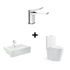 KLIPEN - COMBO INODORO ATLAS + BOWL NOELIA + GRIFERÍA ATLAS BAJA