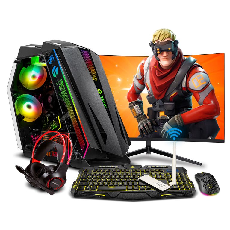 Pc Gamer AMD 7 5700 16gb 500GB 24 RTX3050 6GB Mipclista RGB COMPUTADORA