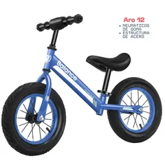 GENERICO - Bicicleta de Equilibrio para Niños Aro 12 en Acero Azul