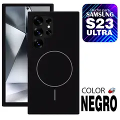 GENERICO - Case MagSafe Compatible para Samsung S23 ULTRA Negro