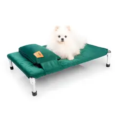 GENERICO - CAMA PARA PERRO TIPO HAMACA TELA TAPIZ TALLA XL - VERDE + ALMOHADA DE REGALO
