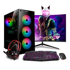 RYZEN - Pc Gamer AMD 7 5700G 16GB 500GB 24 RTX5050 8GB Mipclista RGB COMPUTADORA