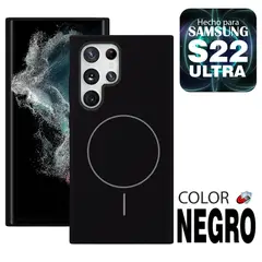 GENERICO - Case MagSafe Compatible para Samsung S22 ULTRA Negro