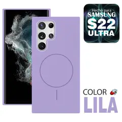 GENERICO - Case MagSafe Compatible para Samsung S22 ULTRA Lila