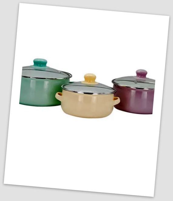 Ollas de Peltre set x3 560 ml, 870 ml y 1150 ml