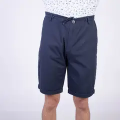 PIERRE CARDIN - BERMUDA DE DRILL ETQ AZUL SH-6204SHH
