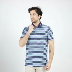 PIERRE CARDIN - POLO MC BOX JERSEY LISTADO ETQ AZUL PC-6284POO