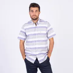 PIERRE CARDIN - CAMISA MC ETQ AZUL PC-62621CAA