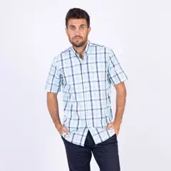 PIERRE CARDIN - CAMISA MC ETQ AZUL PC-62634CAA