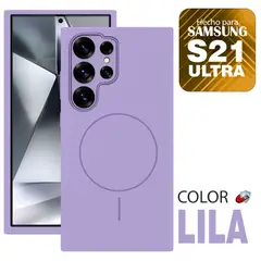 GENERICO - Case MagSafe Compatible para Samsung S21 ULTRA Lila