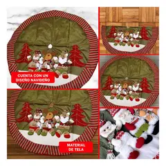 GENERICO - Piso de Arbol Navideño con 3 Muñecos y 2 Arboles 13M