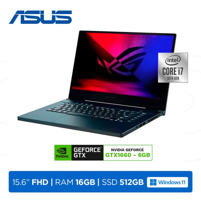 Laptop ROG Zephyrus M15 GU502LU i7-10750H 16GB 512GB 6GB GTX 1660 156 FHD Win11 Home Black