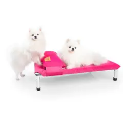 GENERICO - CAMA PARA PERRO TIPO HAMACA TELA TAPIZ TALLA M - FUCSIA + ALMOHADA DE REGALO